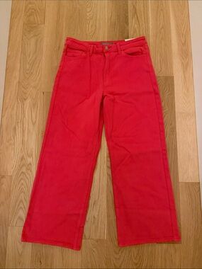 JS Boutique Wide-Leg Jeans in Bright Red